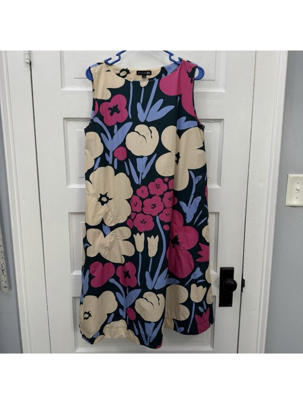 Uniqlo x Marimekko Talkoot Floral Dress M Cotton A-Line Midi Pockets